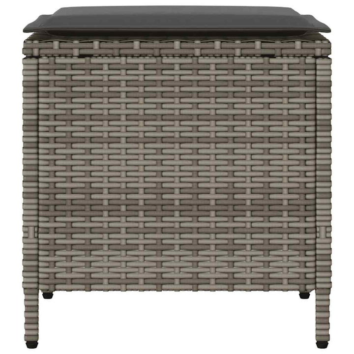 sofasæt til haven 4 dele med hynder polyrattan grå