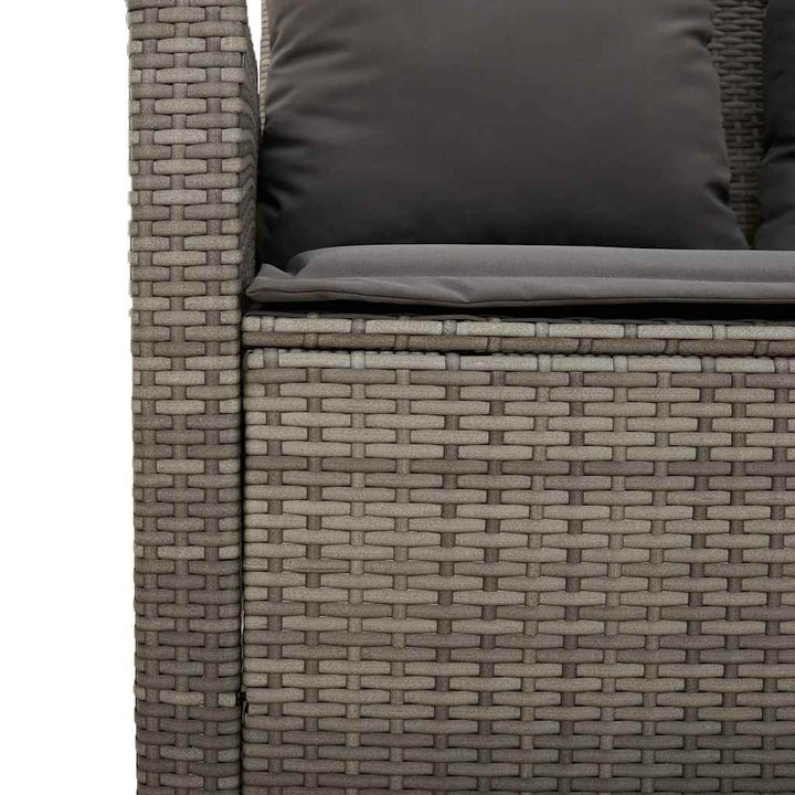 sofasæt til haven 4 dele med hynder polyrattan grå