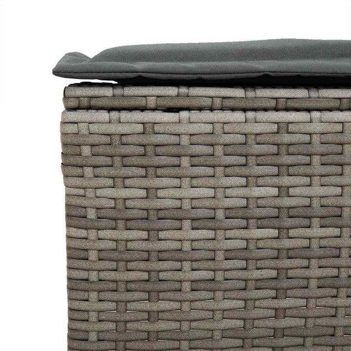 sofasæt til haven 4 dele med hynder polyrattan grå