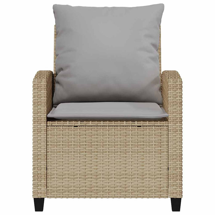 sofasæt til haven 4 dele med hynder polyrattan beige