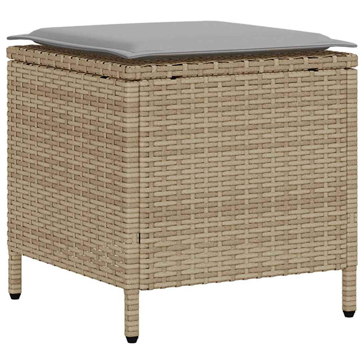 sofasæt til haven 4 dele med hynder polyrattan beige