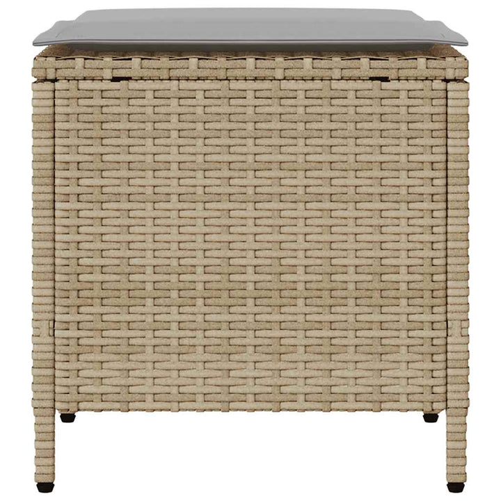 sofasæt til haven 4 dele med hynder polyrattan beige
