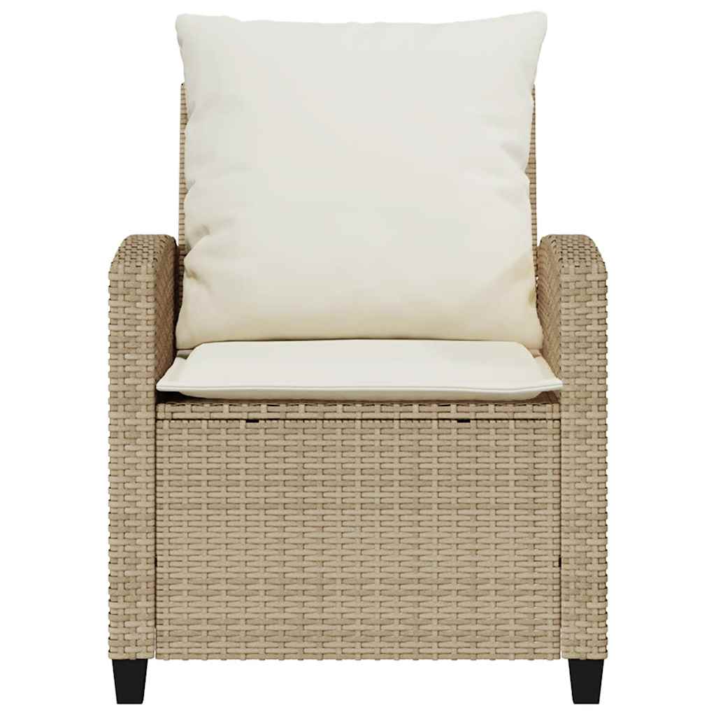 sofasæt til haven 4 dele med hynder polyrattan beige