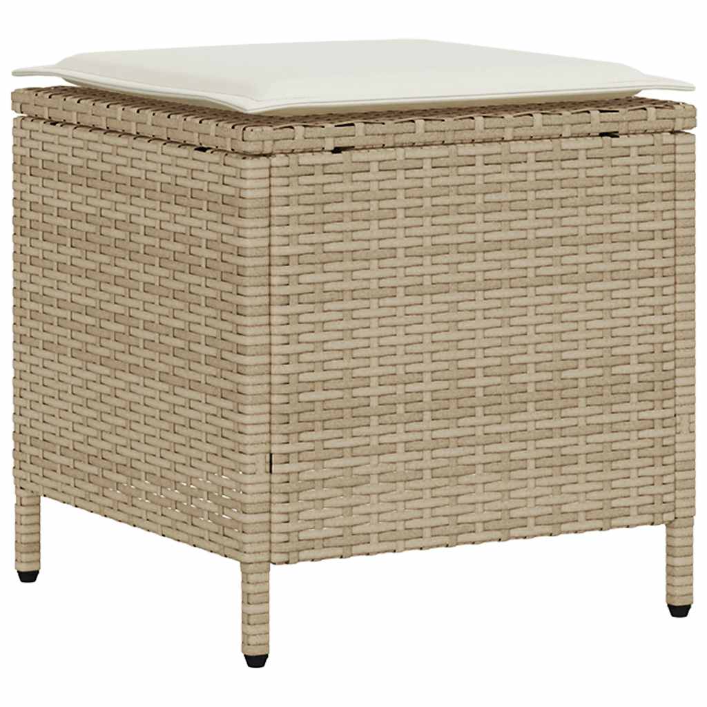 sofasæt til haven 4 dele med hynder polyrattan beige