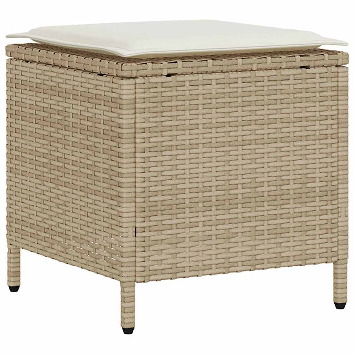 sofasæt til haven 4 dele med hynder polyrattan beige
