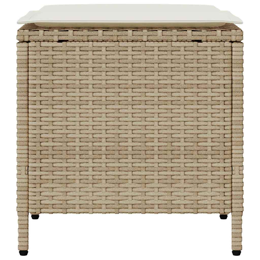 sofasæt til haven 4 dele med hynder polyrattan beige