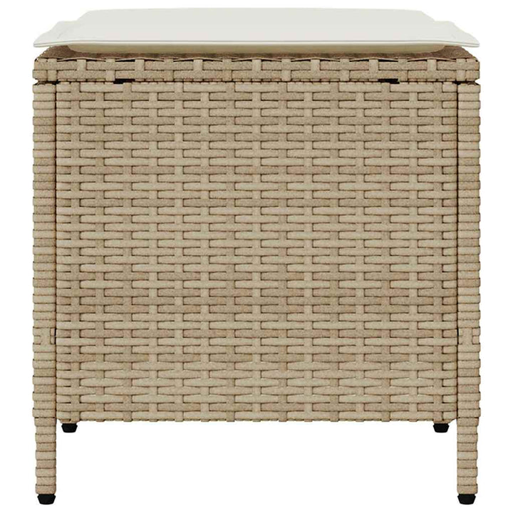 sofasæt til haven 4 dele med hynder polyrattan beige
