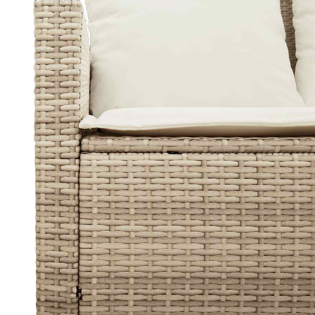 sofasæt til haven 4 dele med hynder polyrattan beige