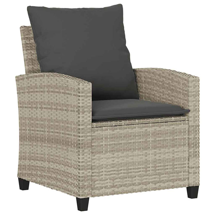 sofasæt til haven 4 dele med hynder polyrattan lysegrå