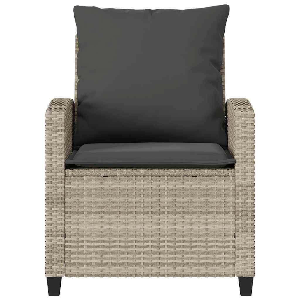 sofasæt til haven 4 dele med hynder polyrattan lysegrå