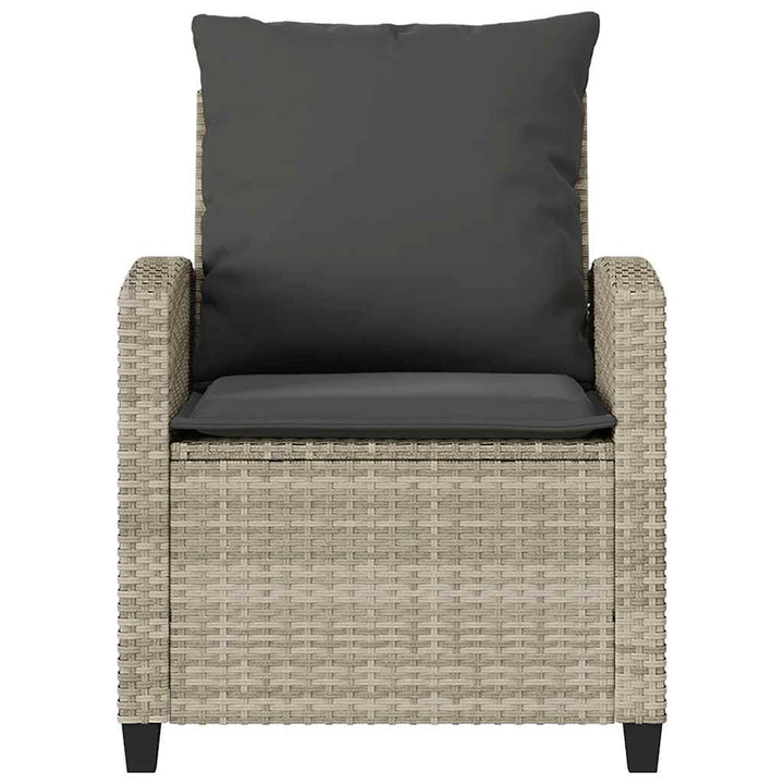 sofasæt til haven 4 dele med hynder polyrattan lysegrå