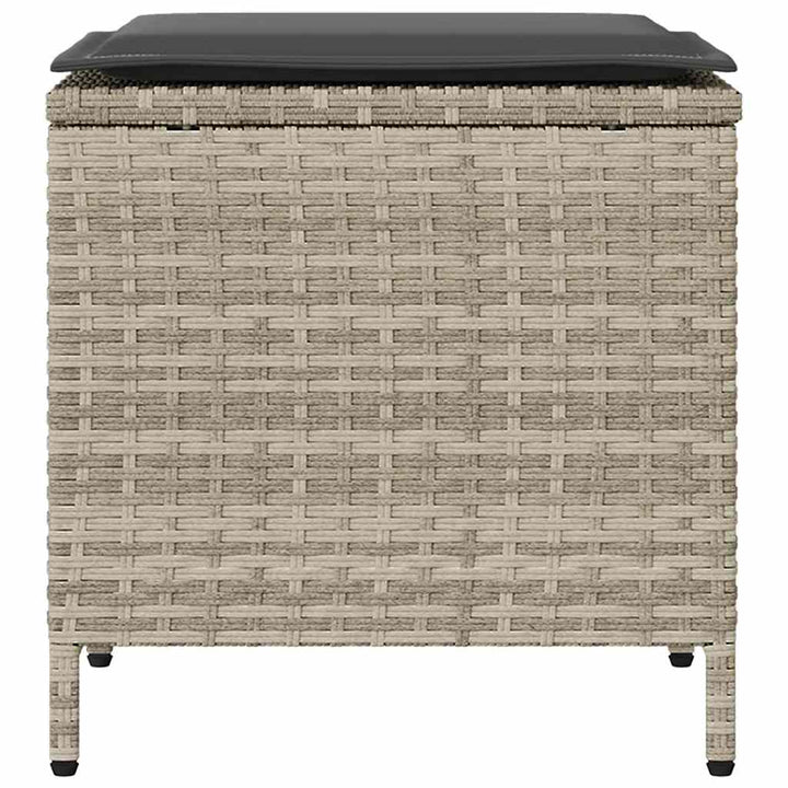sofasæt til haven 4 dele med hynder polyrattan lysegrå