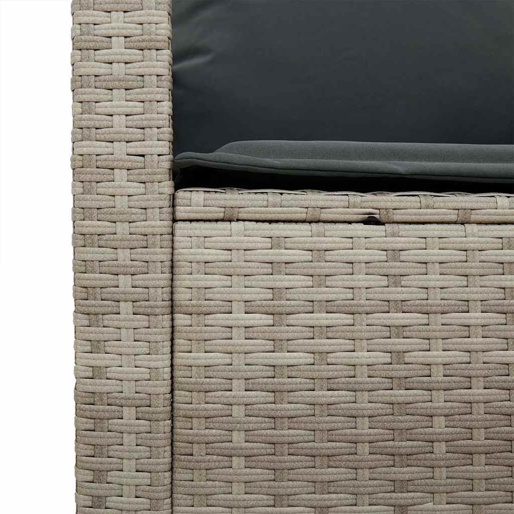 sofasæt til haven 4 dele med hynder polyrattan lysegrå