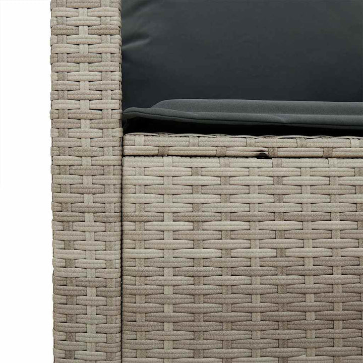 sofasæt til haven 4 dele med hynder polyrattan lysegrå