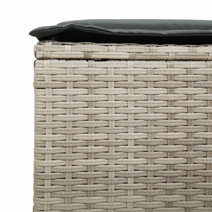 sofasæt til haven 4 dele med hynder polyrattan lysegrå