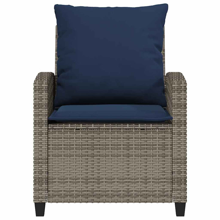 sofasæt til haven 4 dele med hynder polyrattan grå