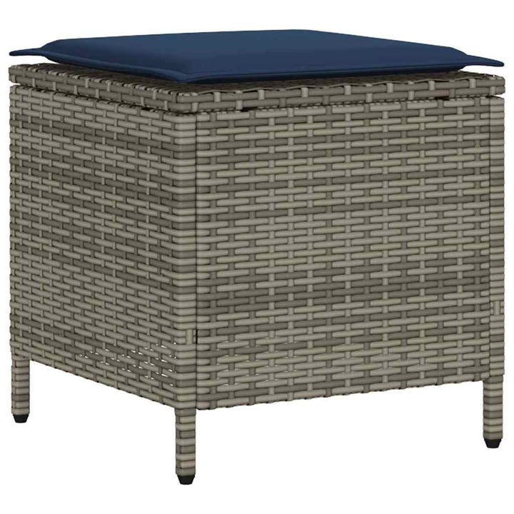 sofasæt til haven 4 dele med hynder polyrattan grå