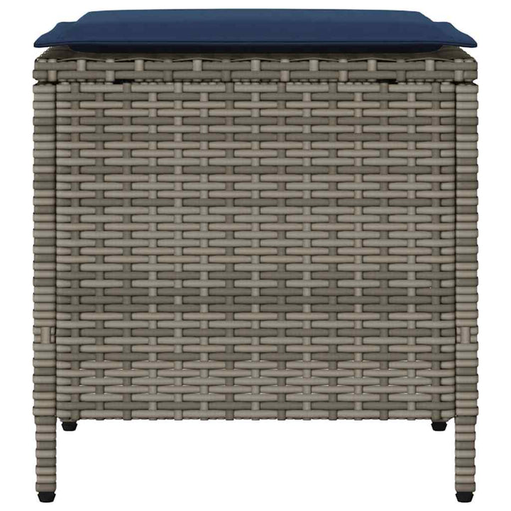 sofasæt til haven 4 dele med hynder polyrattan grå