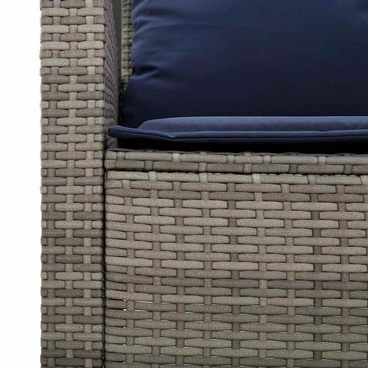 sofasæt til haven 4 dele med hynder polyrattan grå