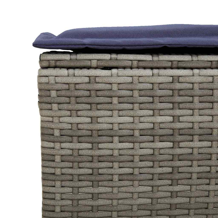 sofasæt til haven 4 dele med hynder polyrattan grå