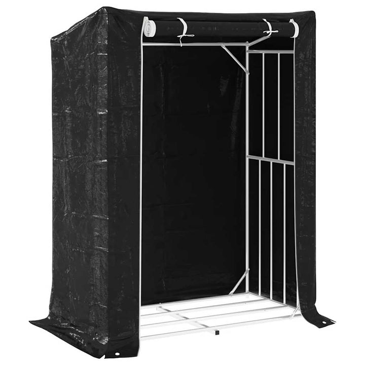 brændestativ med regnslag 150x80x200 cm galvaniseret stål