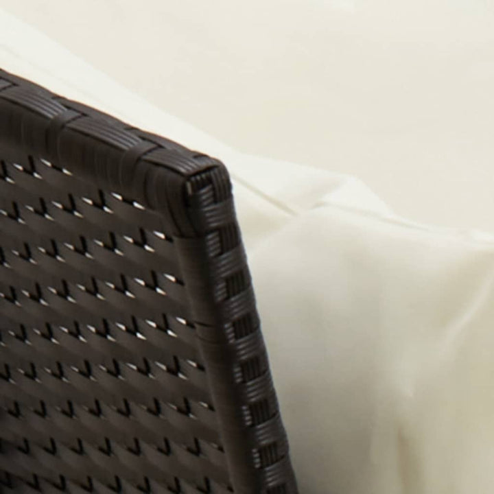 havesofa med hynder polyrattan sort
