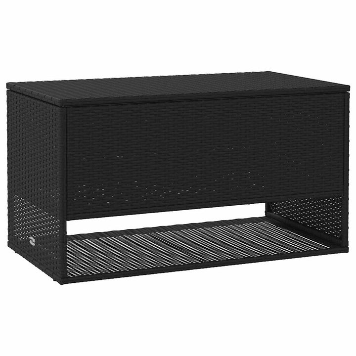 udendørs hyndeboks 100x55x55,5 cm polyrattan sort
