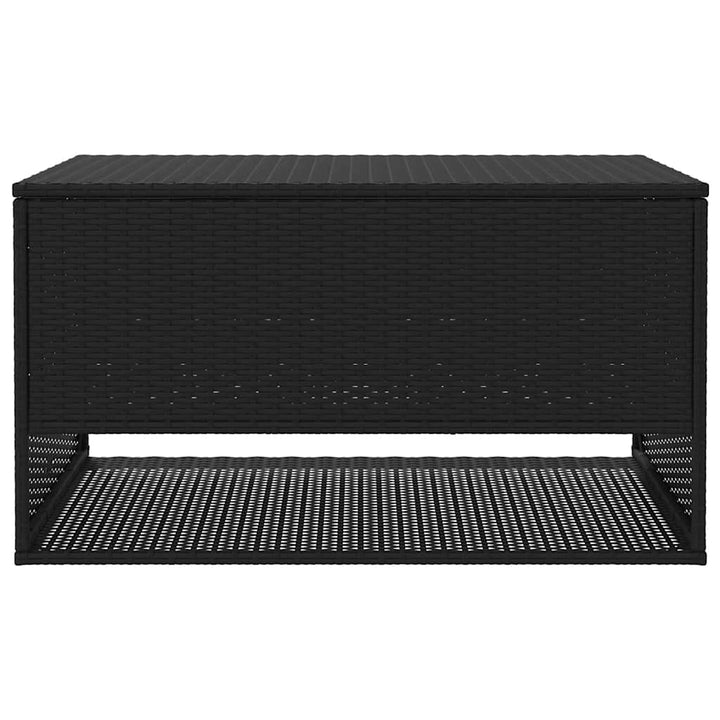 udendørs hyndeboks 100x55x55,5 cm polyrattan sort