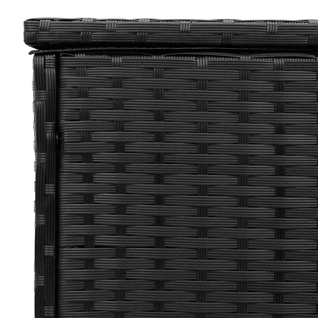 udendørs hyndeboks 100x55x55,5 cm polyrattan sort