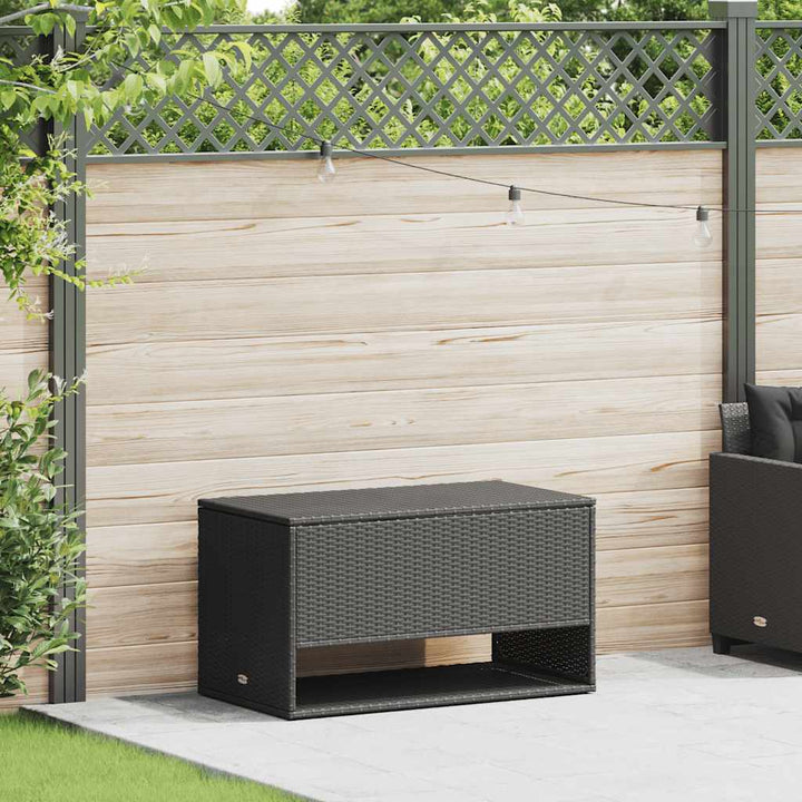 udendørs hyndeboks 100x55x55,5 cm polyrattan sort