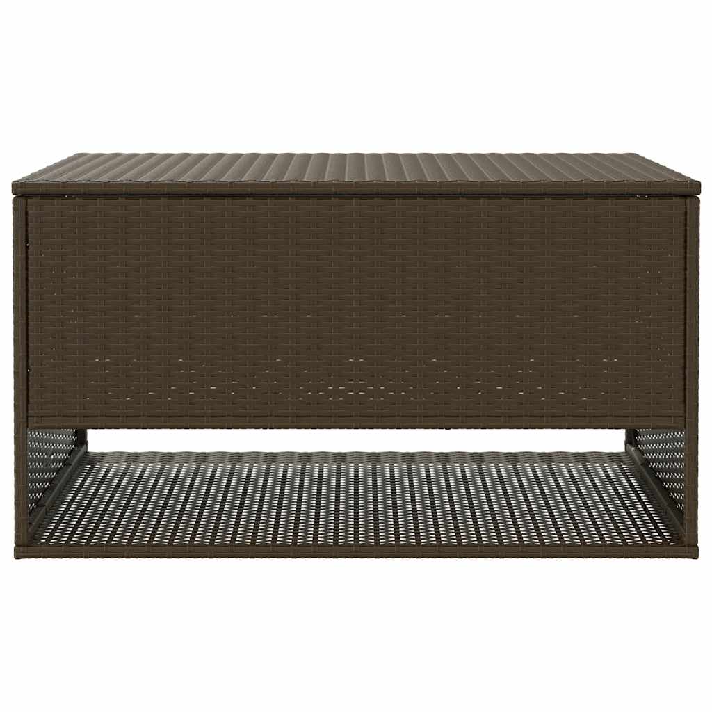 udendørs hyndeboks 100x55x55,5 cm polyrattan brun