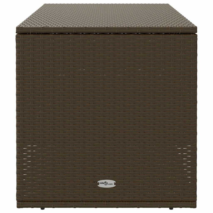 udendørs hyndeboks 100x55x55,5 cm polyrattan brun
