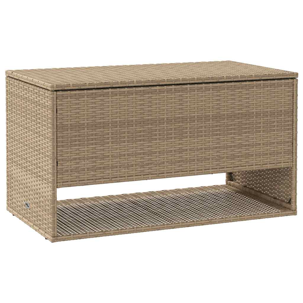 udendørs hyndeboks 100x55x55,5 cm polyrattan beige