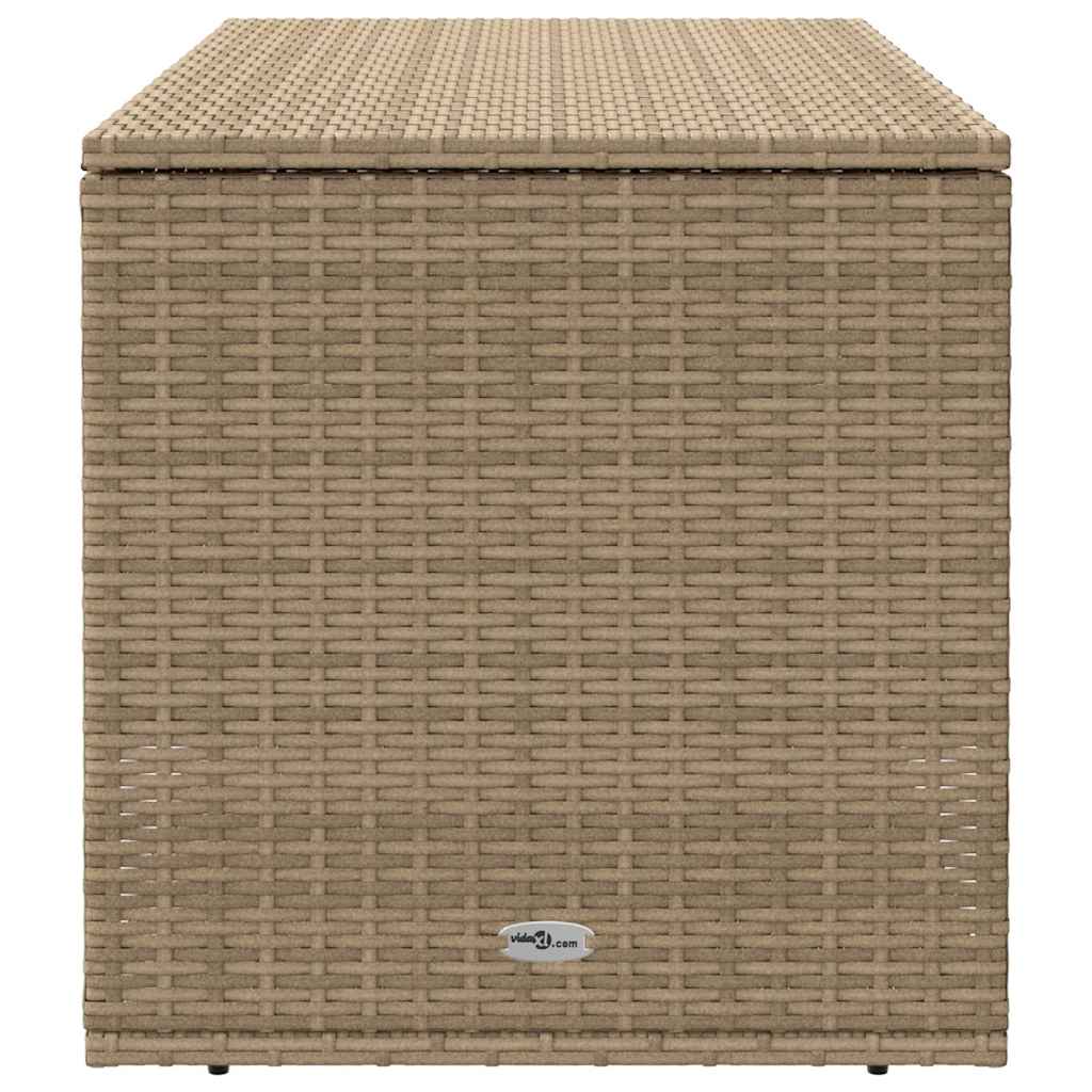 udendørs hyndeboks 100x55x55,5 cm polyrattan beige