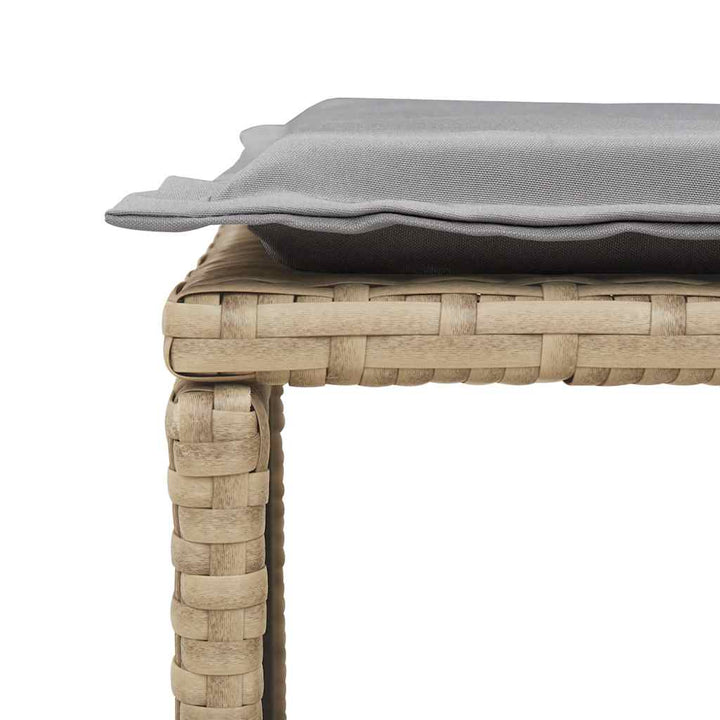 sofasæt til haven 5 dele med hynder stabelbar polyrattan beige