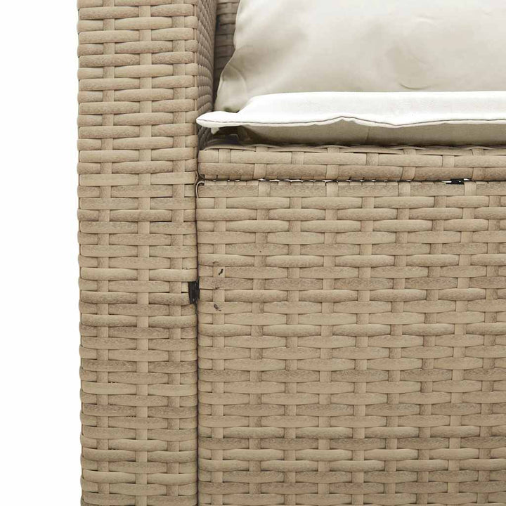 sofasæt til haven 5 dele med hynder stabelbar polyrattan beige