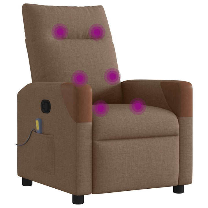massagestol stof brun