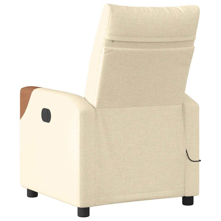 massagestol stof cremefarvet