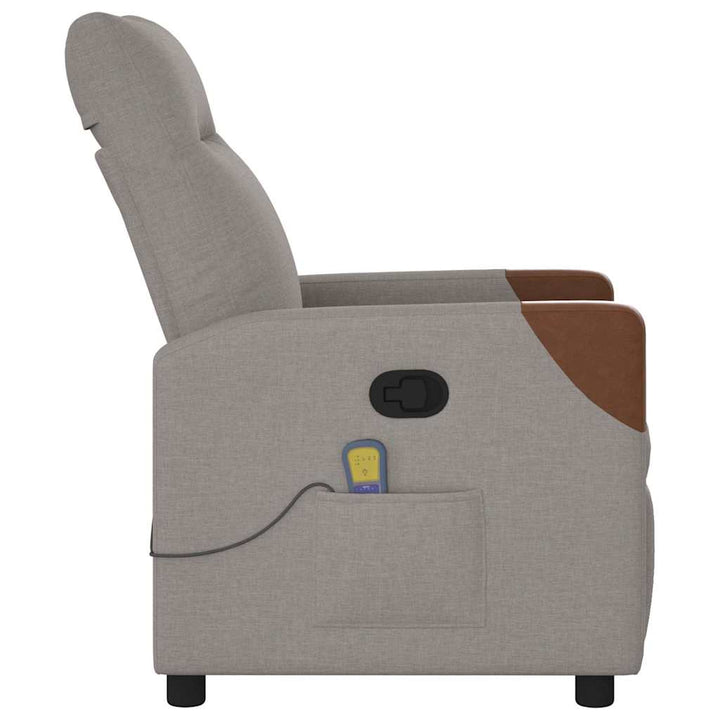 massagestol stof gråbrun