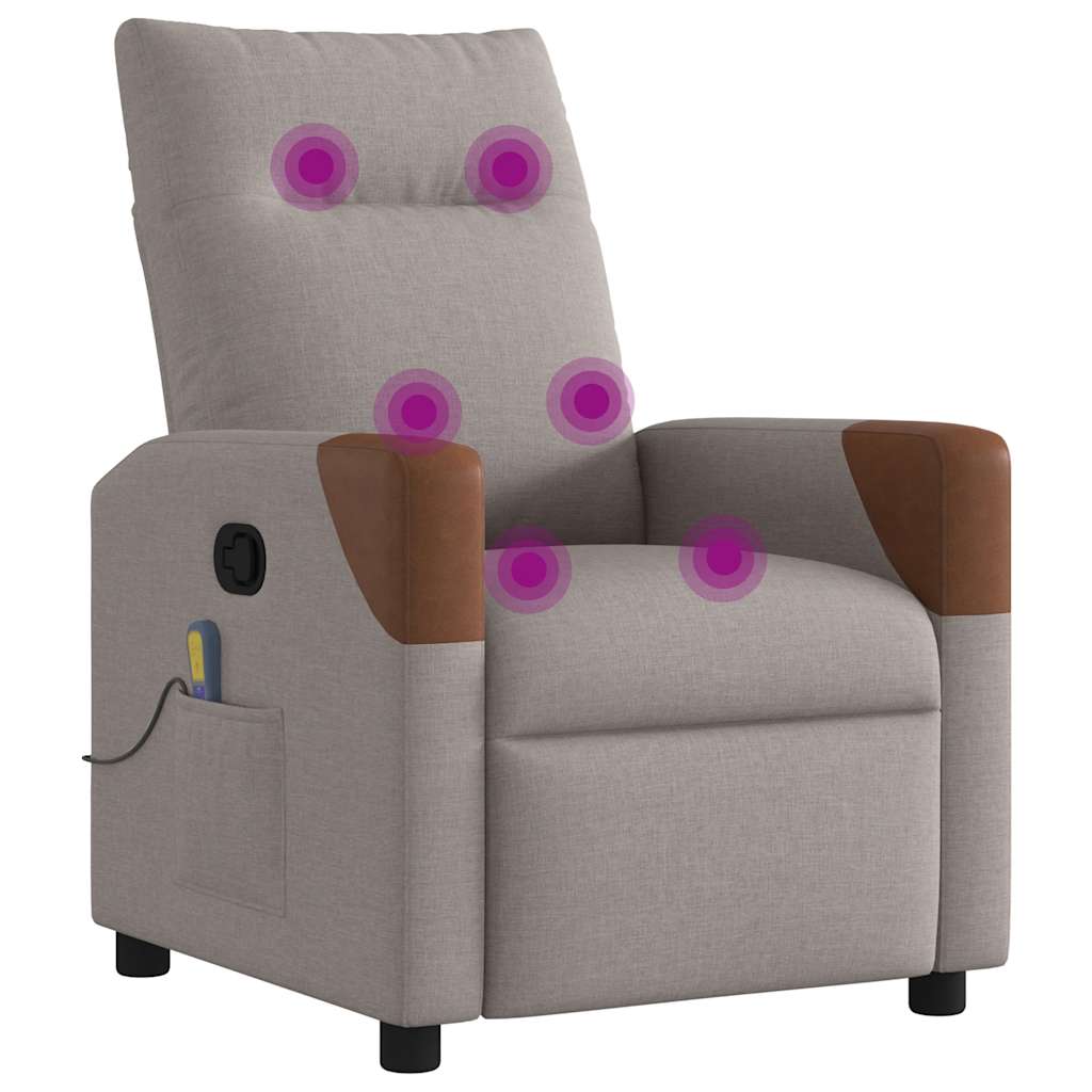 massagestol stof gråbrun