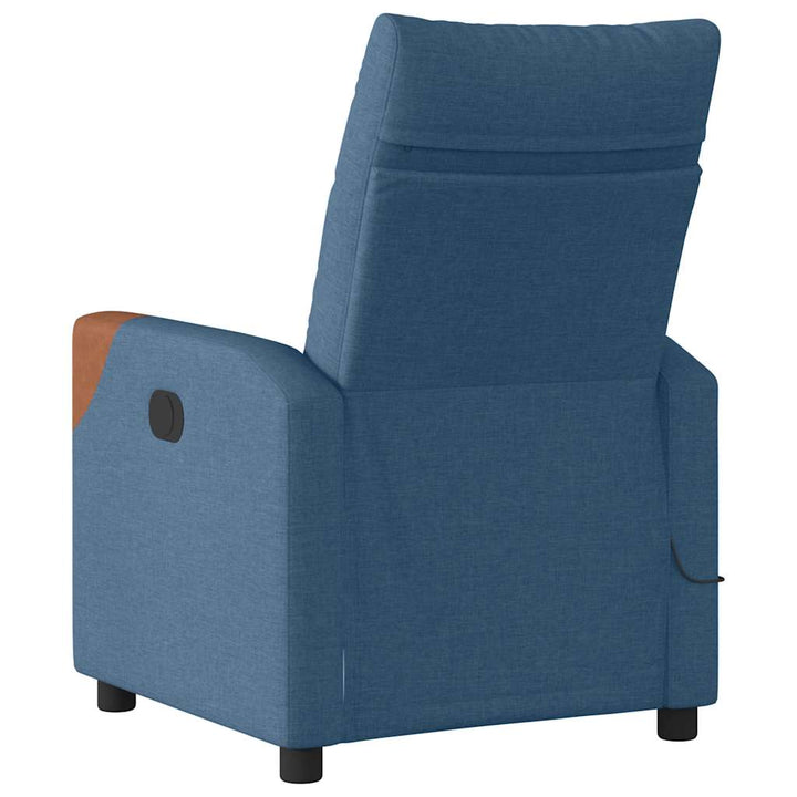 massagestol stof blå