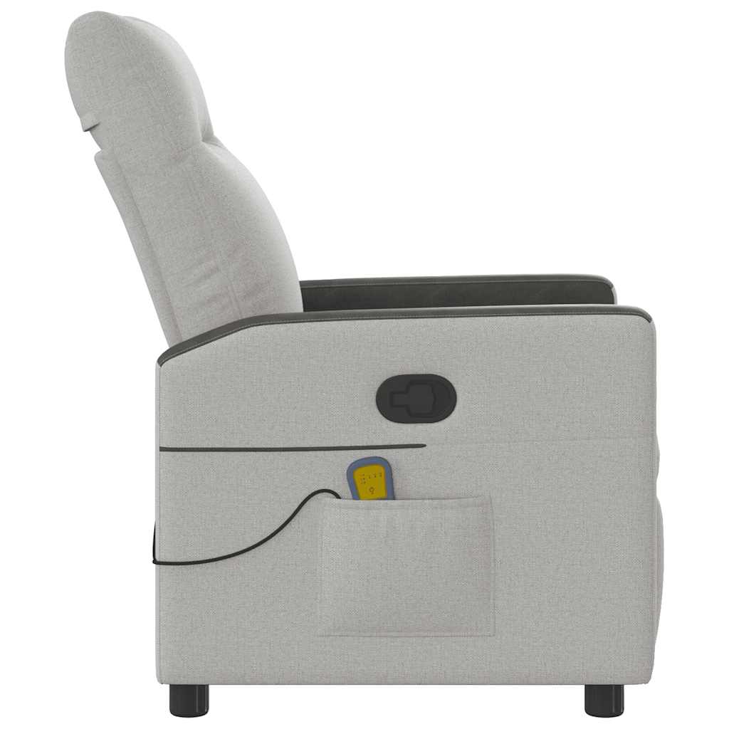 massagestol stof skygrå