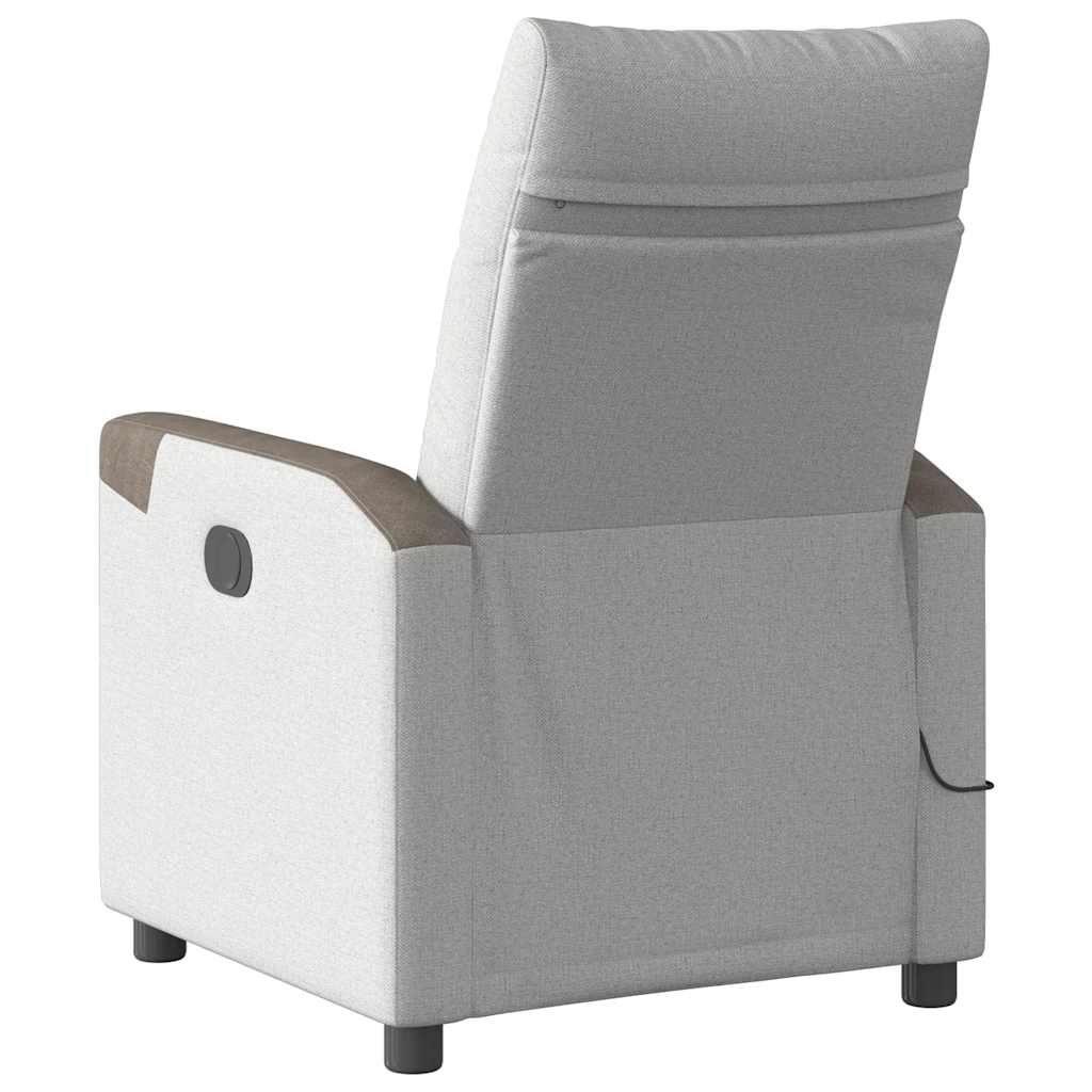 massagestol stof skygrå
