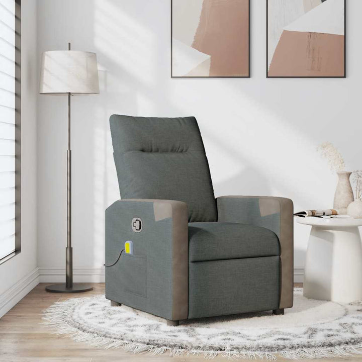 massagestol stof mørkegrå