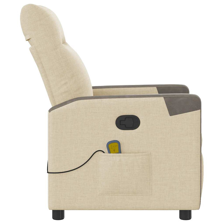 massagestol stof cremefarvet