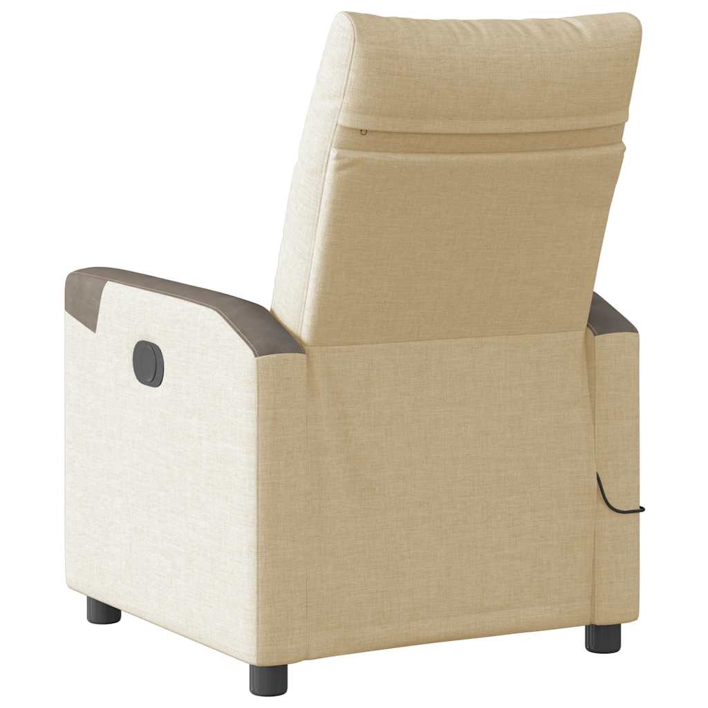 massagestol stof cremefarvet