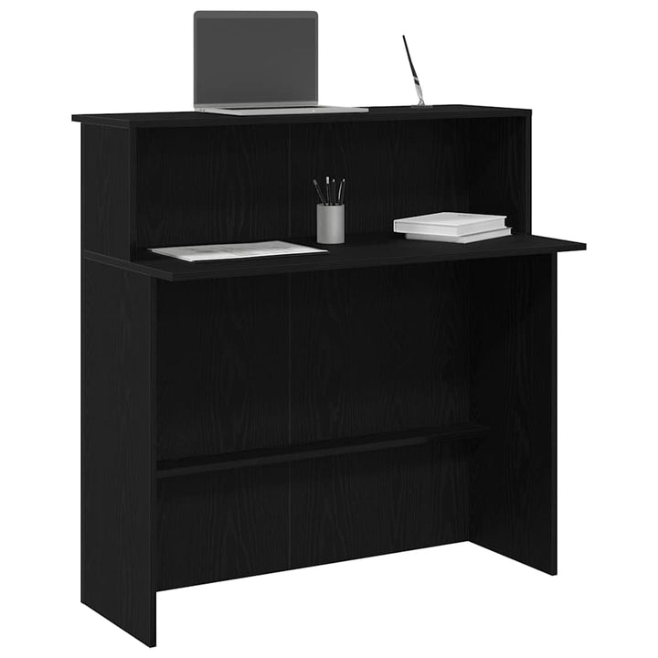 receptionsskranke 100x50x103,5 cm konstrueret træ sort