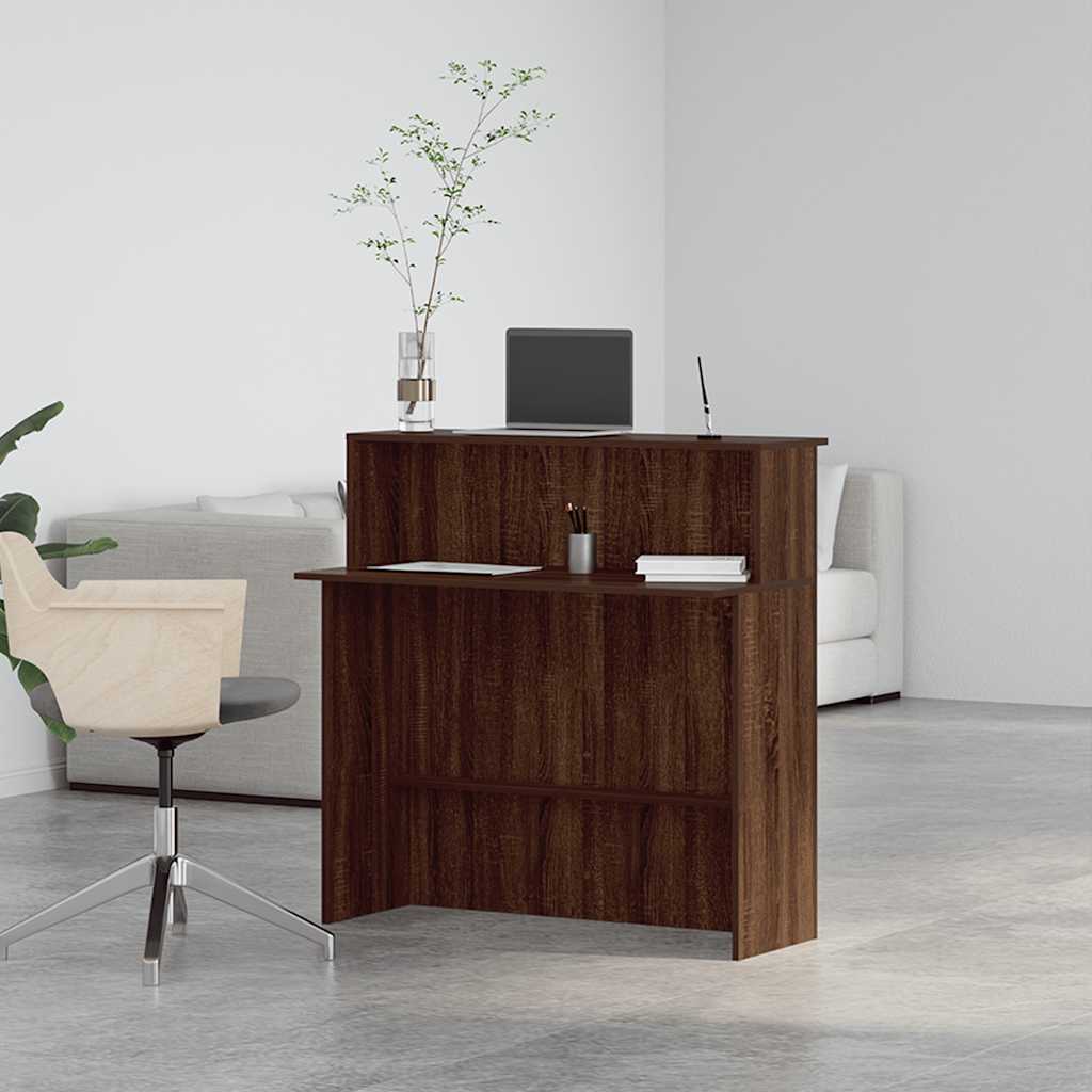 receptionsskranke brun egetræsfarve 100x50x103,5 cm
