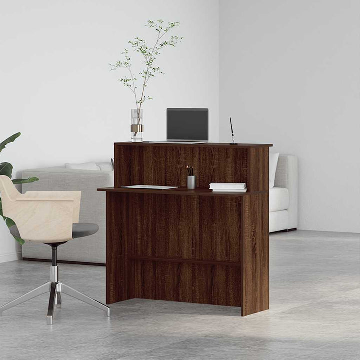 receptionsskranke brun egetræsfarve 100x50x103,5 cm
