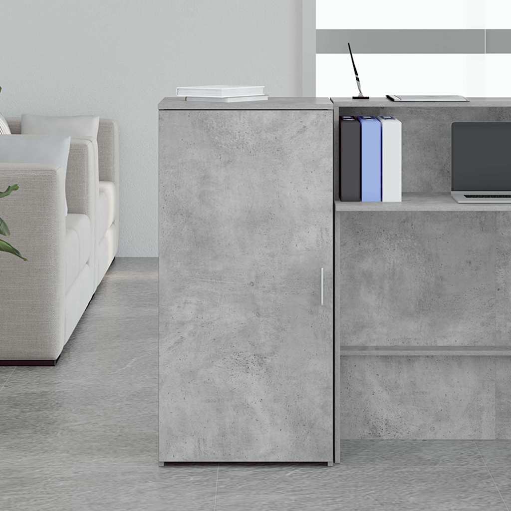 opbevaringsskab 50x45x103,5 cm konstrueret træ betongrå